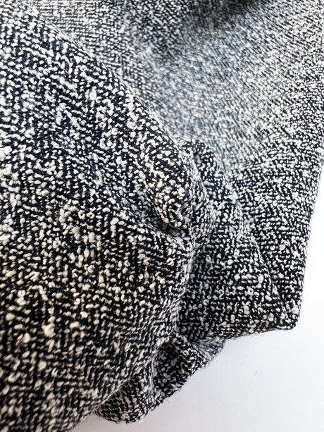 Cotton Bouclé Fabric White Shades