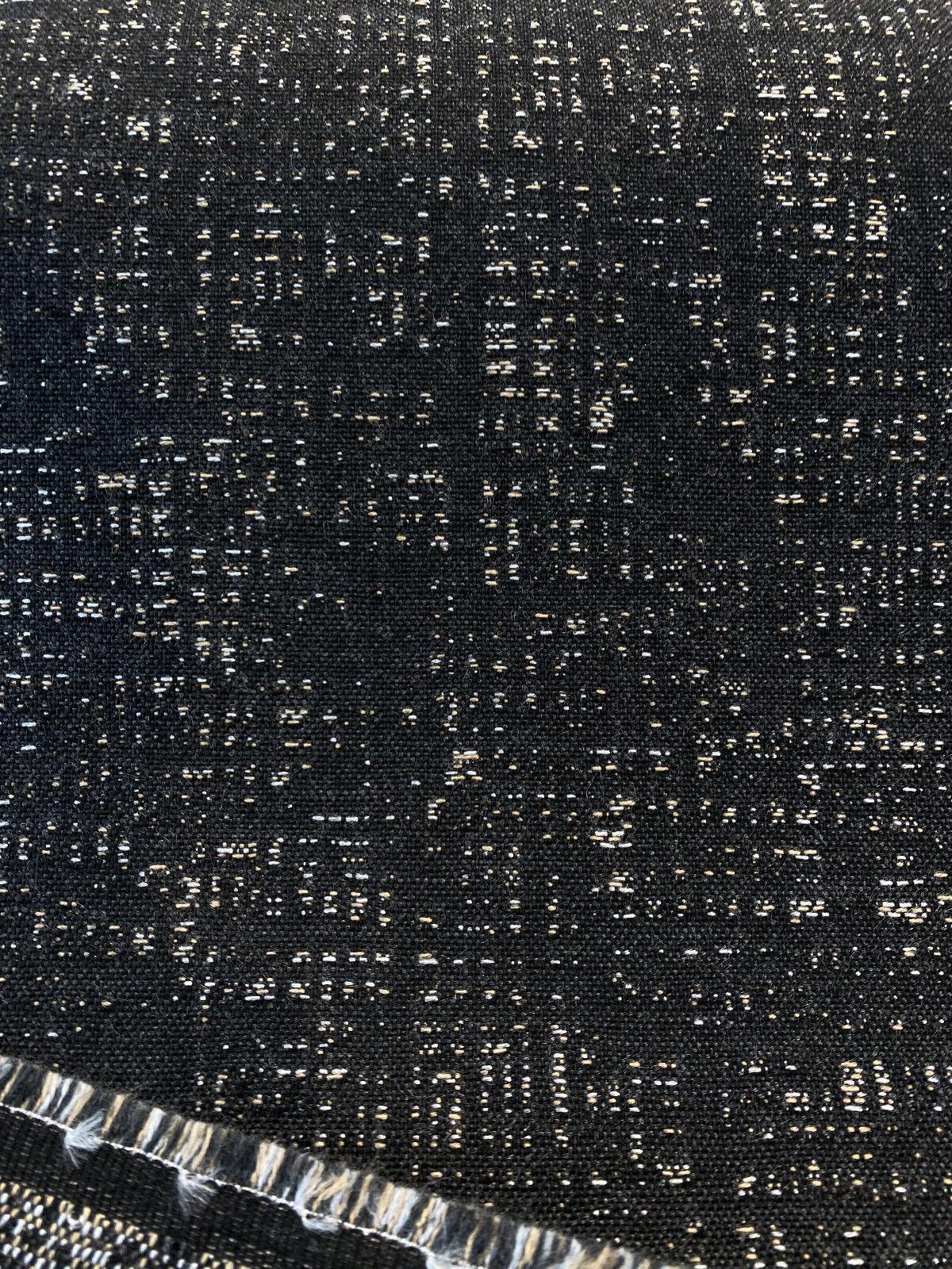 Sunbrella Atmosphere Charcoal Acrylic Fabric - Black, Abstract, 54" Width (1 Yard)