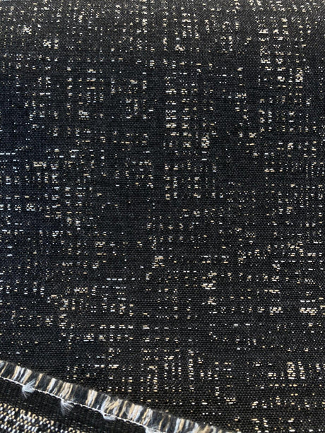 Sunbrella Atmosphere Charcoal Acrylic Fabric - Black, Abstract, 54" Width (1 Yard)