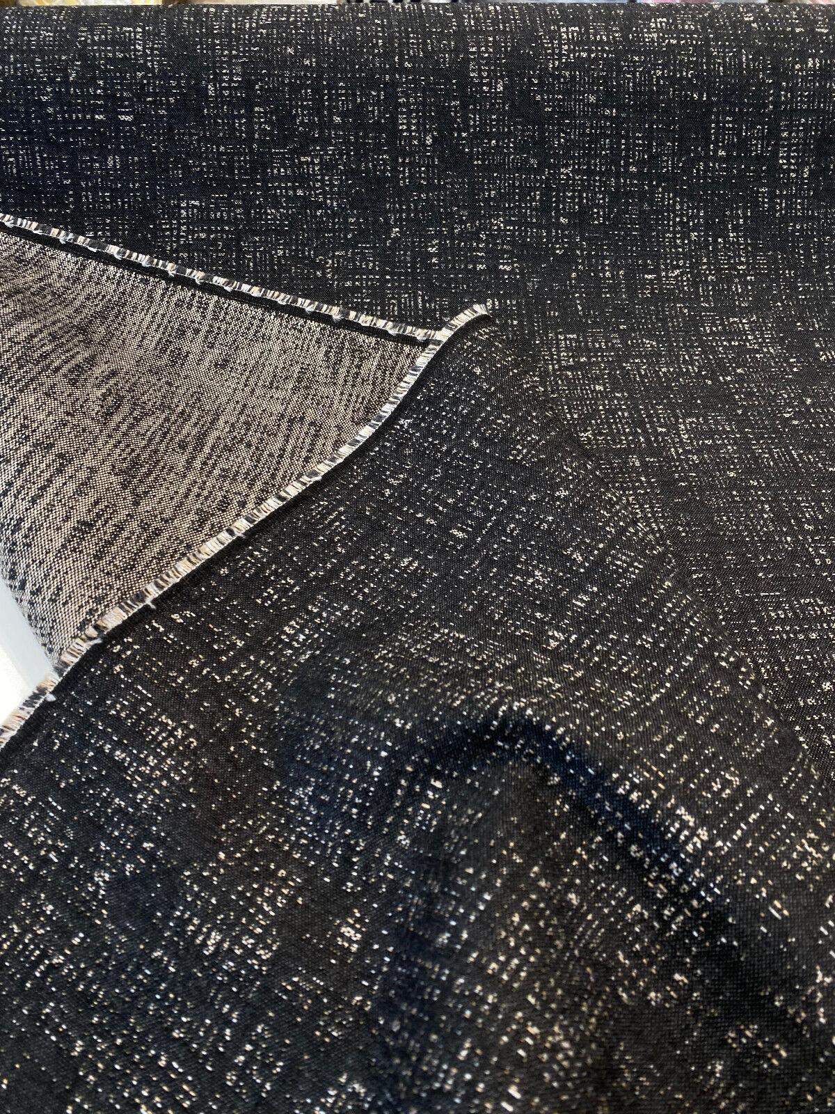 Sunbrella Atmosphere Charcoal Acrylic Fabric - Black, Abstract, 54" Width (1 Yard)