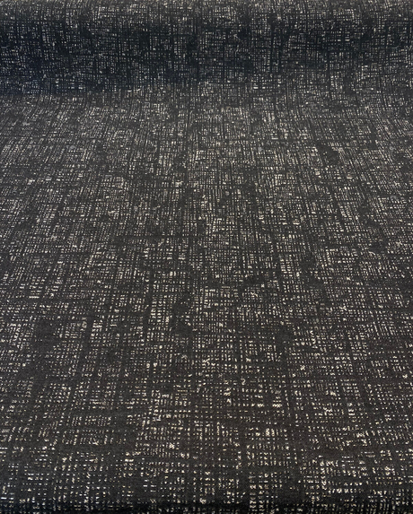 Sunbrella Atmosphere Charcoal Acrylic Fabric - Black, Abstract, 54" Width (1 Yard)