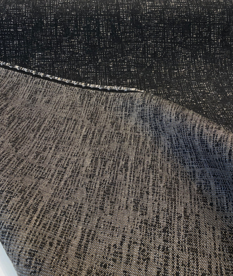 Sunbrella Atmosphere Charcoal Acrylic Fabric - Black, Abstract, 54" Width (1 Yard)