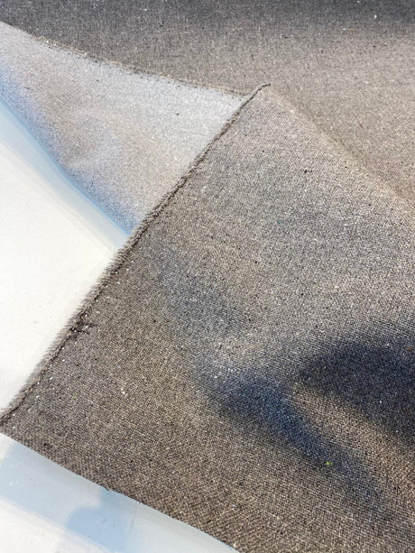 Sunbrella Loom One Greystone ReTweed Acrylic Fabric - Textured Solid, 54" Width (1 Yard)