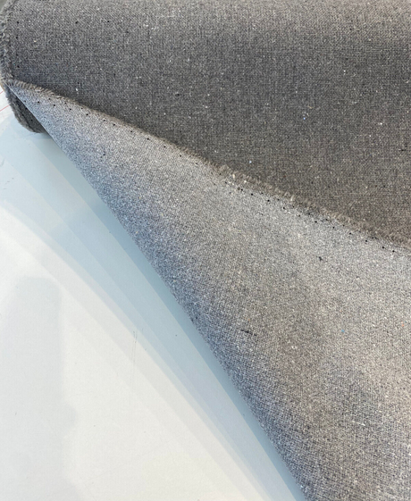 Sunbrella Loom One Greystone ReTweed Acrylic Fabric - Textured Solid, 54" Width (1 Yard)
