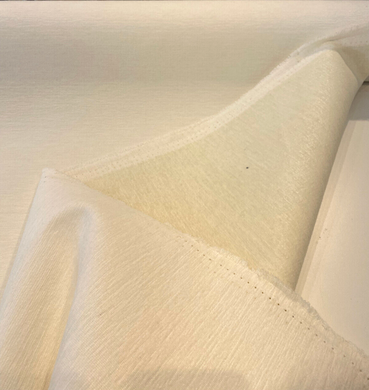 Sunbrella Rain Backed Chenille Platform Acrylic Fabric - Off White, Chenille, 54" Width (1 Yard)