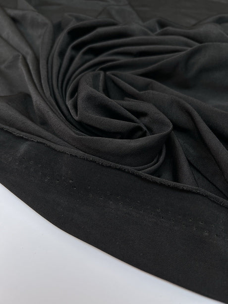 Black Moiré Knitted Lining
