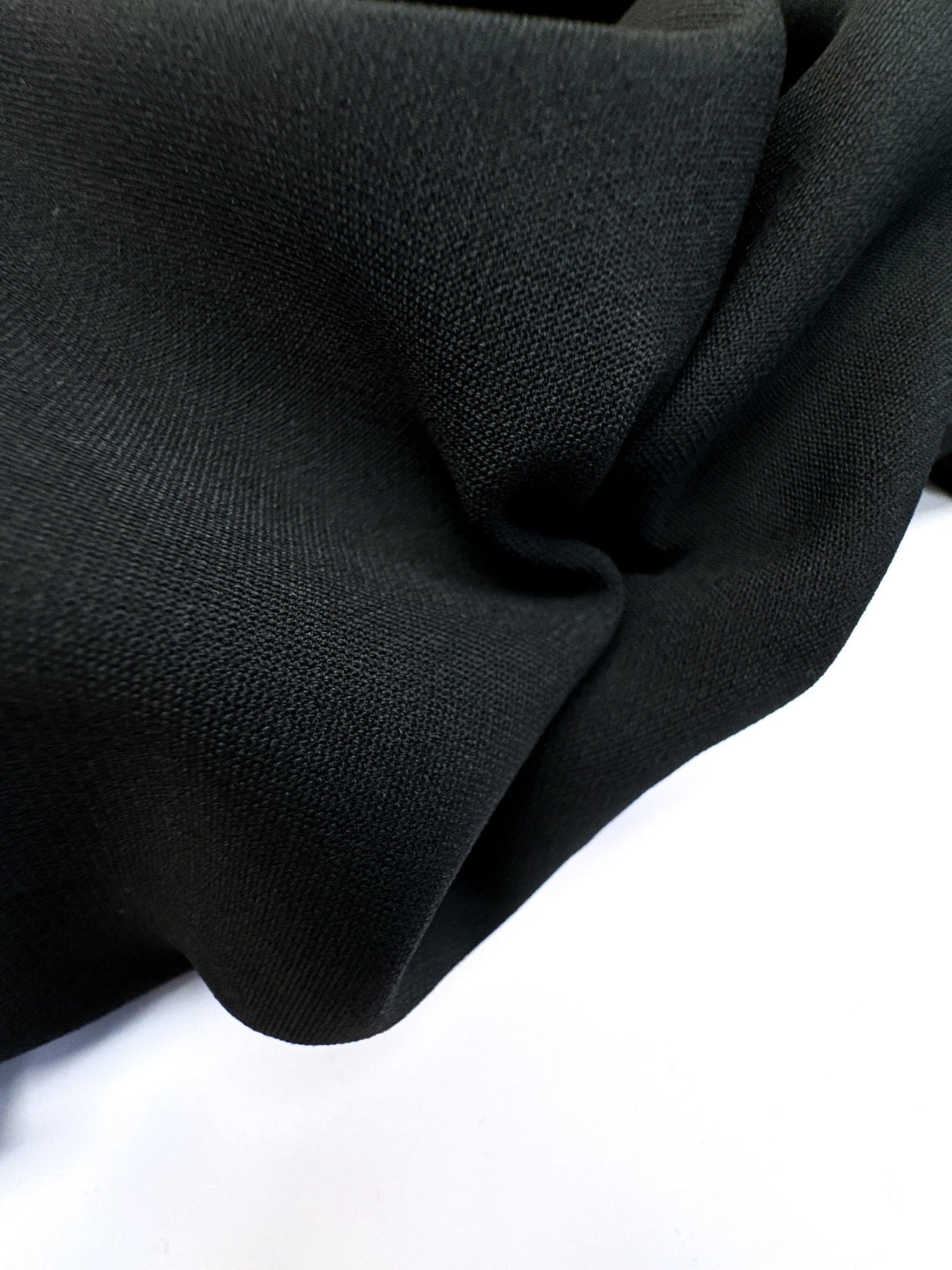 Black Stretch Polyester Blend Knit