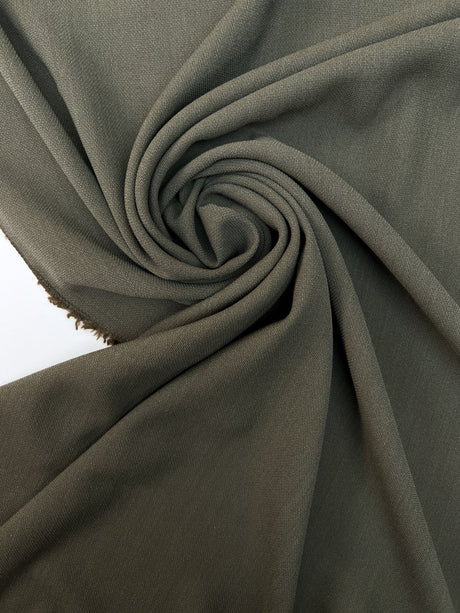 Cotton Basket Weave Fabric Brown Green Shades