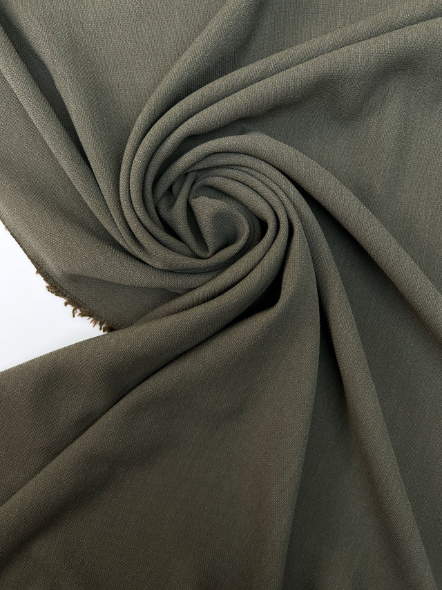 Cotton Basket Weave Fabric Brown Green Shades