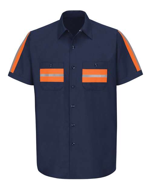 Red Kap Men's Enhanced Visibility Industrial Work Shirt