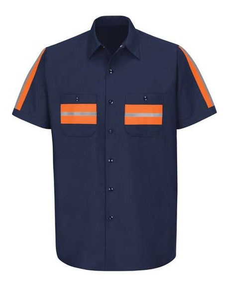 Red Kap Men's Enhanced Visibility Industrial Work Shirt