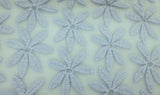 Floral Lace Sky Blue Cotton Nylon