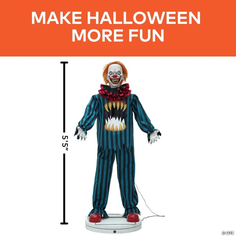65" Hollow Clown with Teeth Halloween Decoration