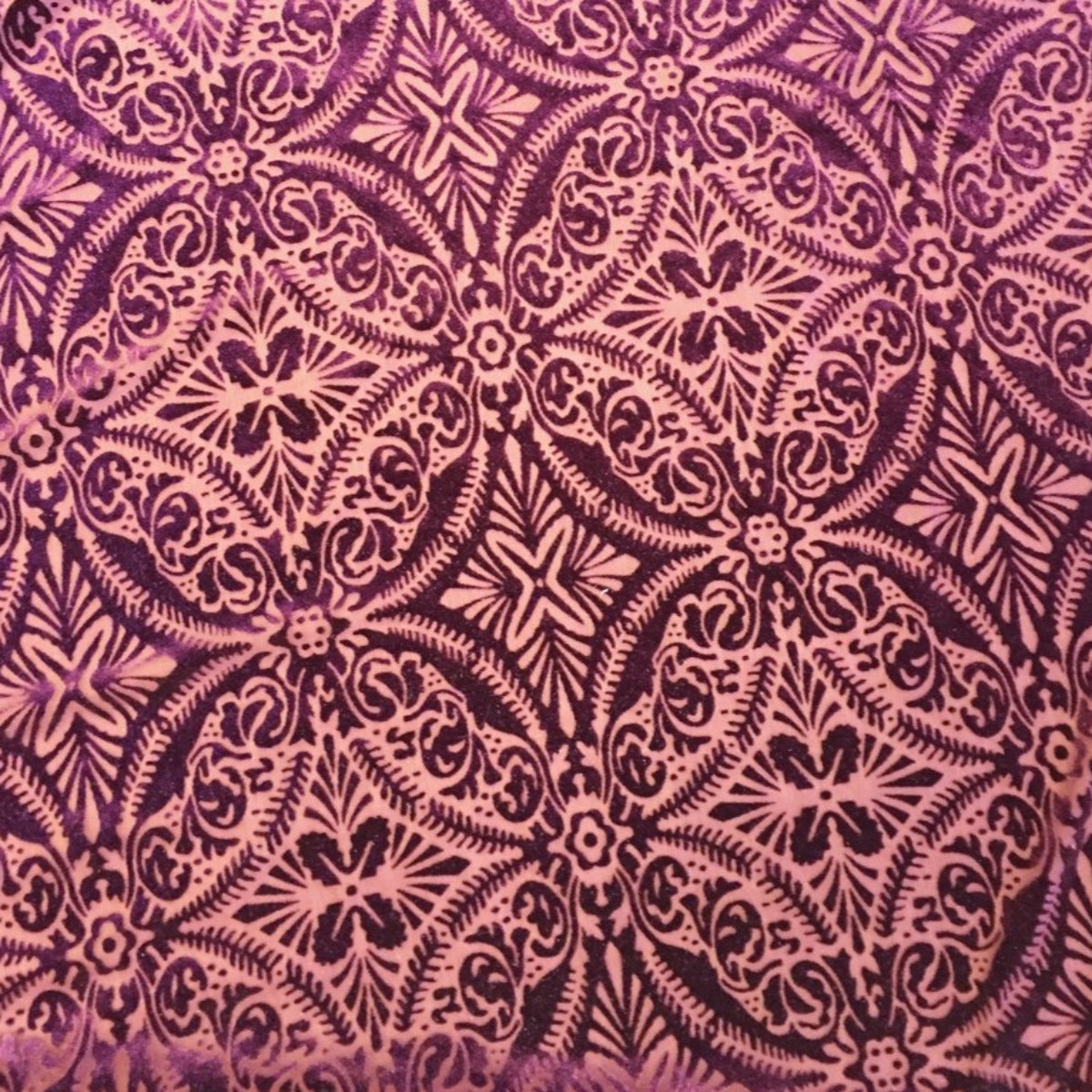 Burnout Stretch Velvet Fabric Lili Damask