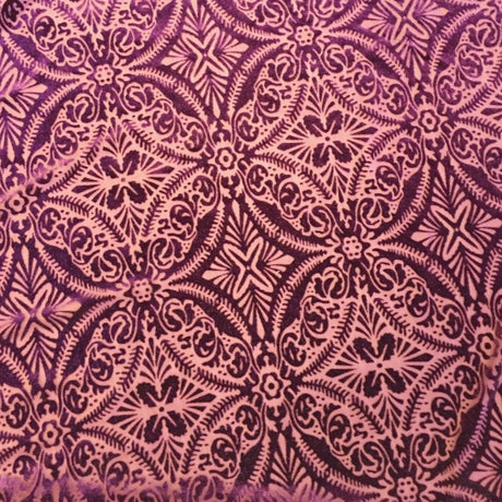 Burnout Stretch Velvet Fabric Lili Damask