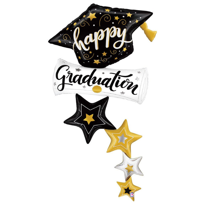 Graduation Stars Foil Balloon 66 Inch