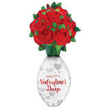 Foil Balloon Special Delivery Valentine Rose Vase