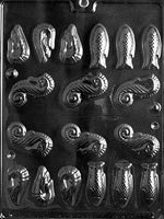 3D Shrimp, Seahorse, & Fish Chocolate Mold - LPN018
