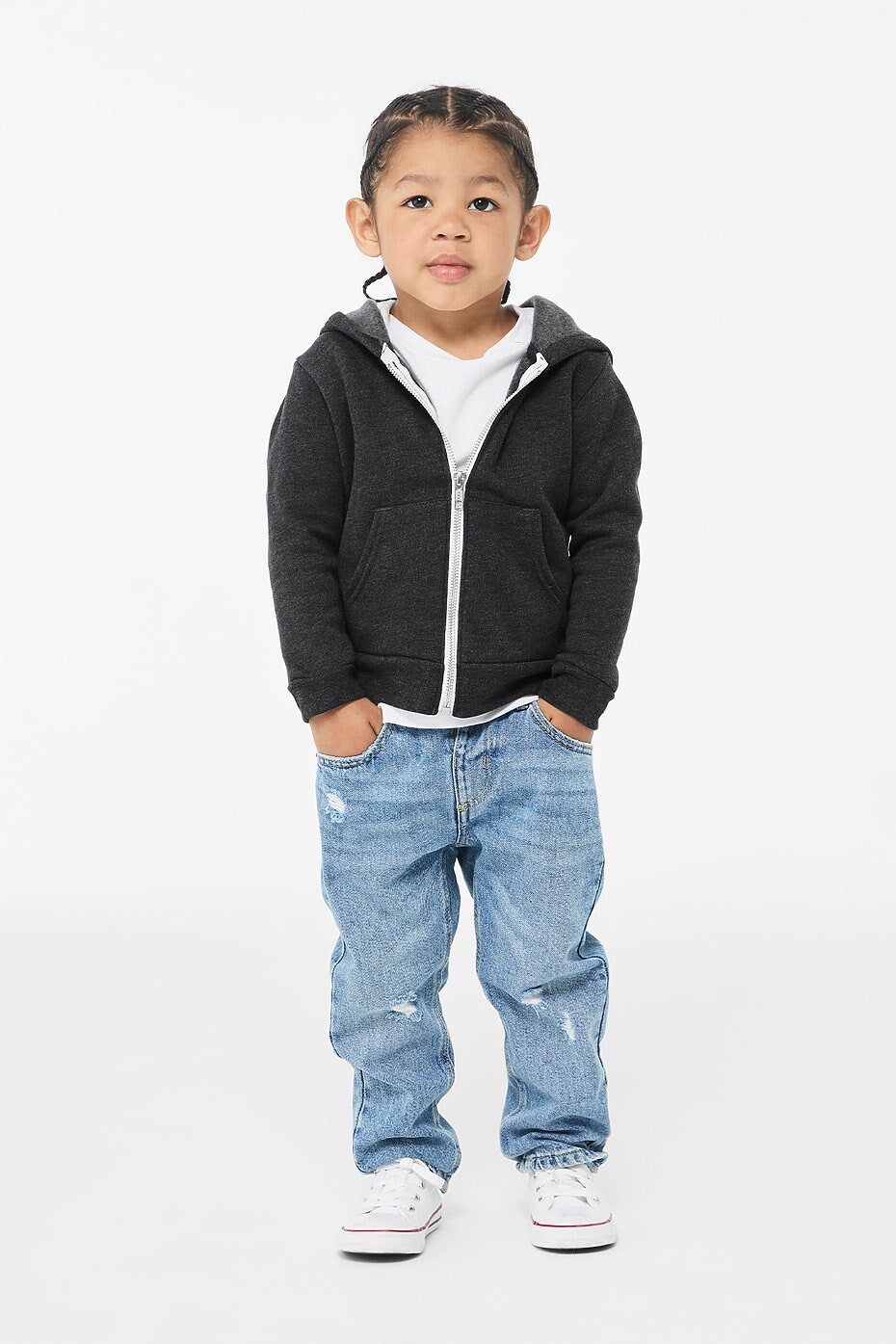 BELLA + CANVAS® Toddler Sponge Fleece Full Zip Hoodie