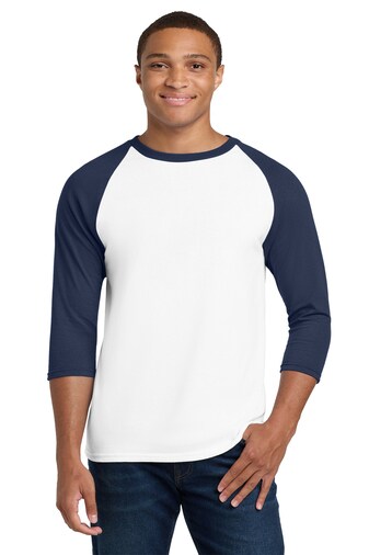 JERZEES® Three-Quarter Sleeve Raglan Baseball Ringspun Crewneck T-Shirt