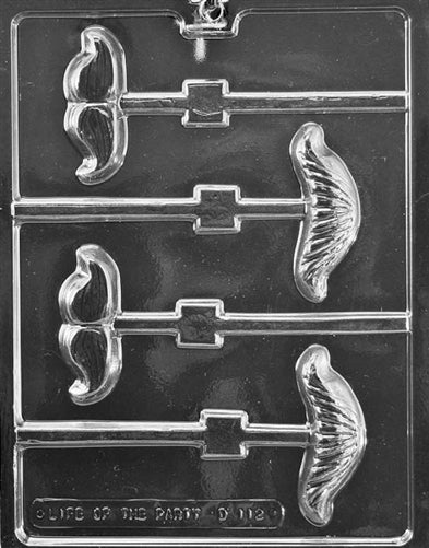 Mustache Assortment Lolly Chocolate Mold - LPD112