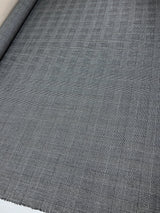 Wool Tweed Houndstooth Gray Checked