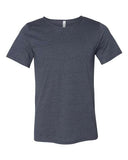 Raw neck tee in Black, White, Heather Gray, Navy and Olive cotton blend fabric for streetwear