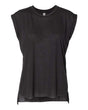 Women's Flowy Rolled Cuffs Muscle Tee