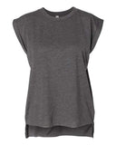 Women's Flowy Rolled Cuffs Muscle Tee