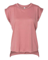 Women's Flowy Rolled Cuffs Muscle Tee