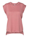 Women's Flowy Rolled Cuffs Muscle Tee