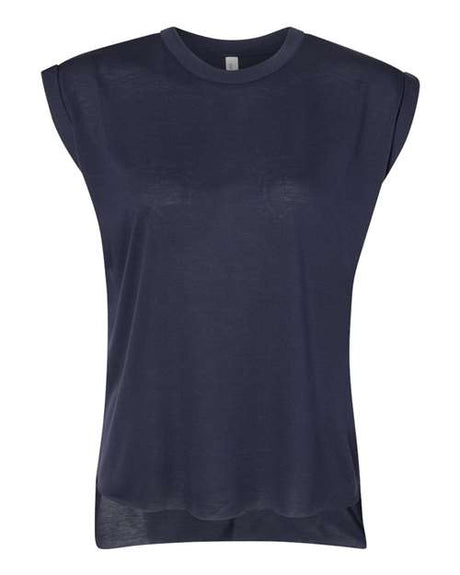 Women's Flowy Rolled Cuffs Muscle Tee