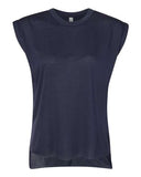 Women's Flowy Rolled Cuffs Muscle Tee