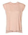 Women's Flowy Rolled Cuffs Muscle Tee