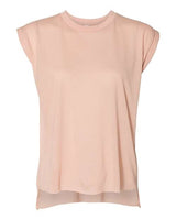 Women's Flowy Rolled Cuffs Muscle Tee