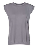 Women's Flowy Rolled Cuffs Muscle Tee