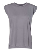 Women's Flowy Rolled Cuffs Muscle Tee
