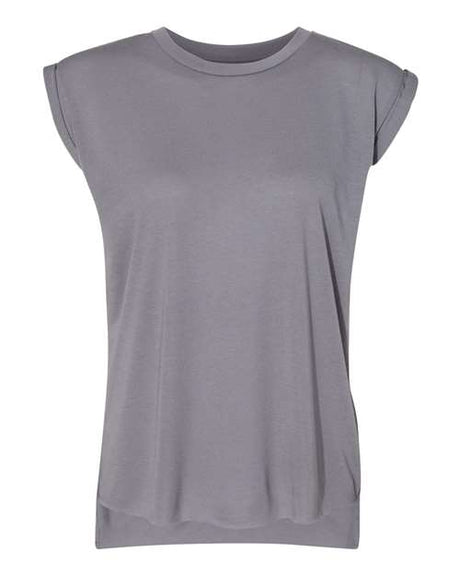 Women's Flowy Rolled Cuffs Muscle Tee