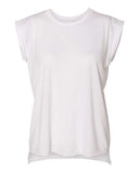 Women's Flowy Rolled Cuffs Muscle Tee