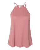 Image 1: Women's Flowy High-Neck TankImage 2: Soft high neck sleeveless topImage 3: Flowy women's tank designImage 4: Blank tank top for custom printingImage 5: Lightweight summer apparelImage 6: Comfortable casual women's shirt