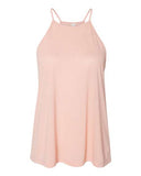 Image 1: Women's Flowy High-Neck TankImage 2: Soft high neck sleeveless topImage 3: Flowy women's tank designImage 4: Blank tank top for custom printingImage 5: Lightweight summer apparelImage 6: Comfortable casual women's shirt