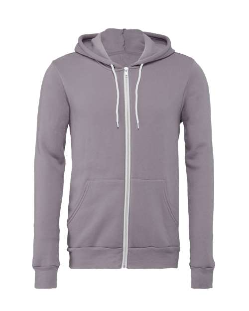 BELLA + CANVAS® Unisex Full Zip Sponge Fleece Hoodie 8 oz Cotton Poly Blend