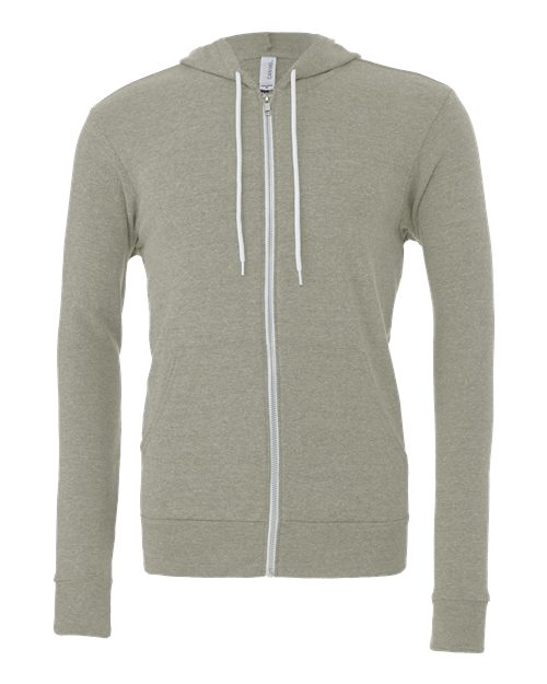 BELLA + CANVAS® Unisex Sponge Fleece Full-Zip Hoodie 52% Cotton 48% Polyester 8 oz