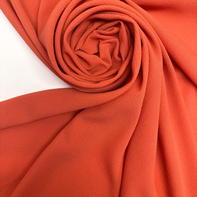 Orange Polyester Crepe