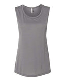 Image 1: Women's Flowy Scoop Muscle TankImage 2: Soft scoop neck sleeveless topImage 3: Flowy women's muscle tank designImage 4: Blank tank for custom printingImage 5: Lightweight casual summer shirtImage 6: Comfortable women's jersey tank
