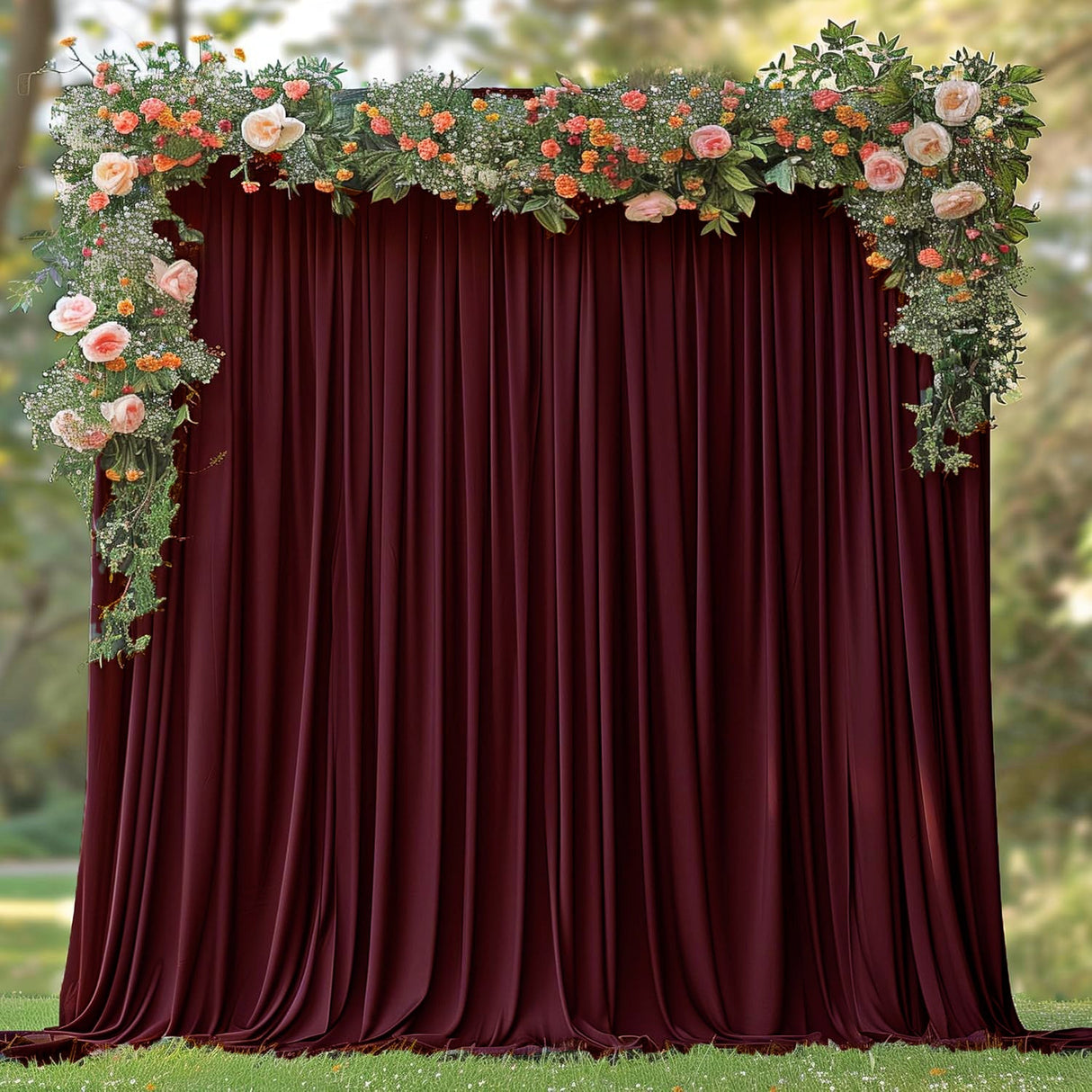Spandex Backdrop Drape Panel 14 ft x 62 in Burgundy