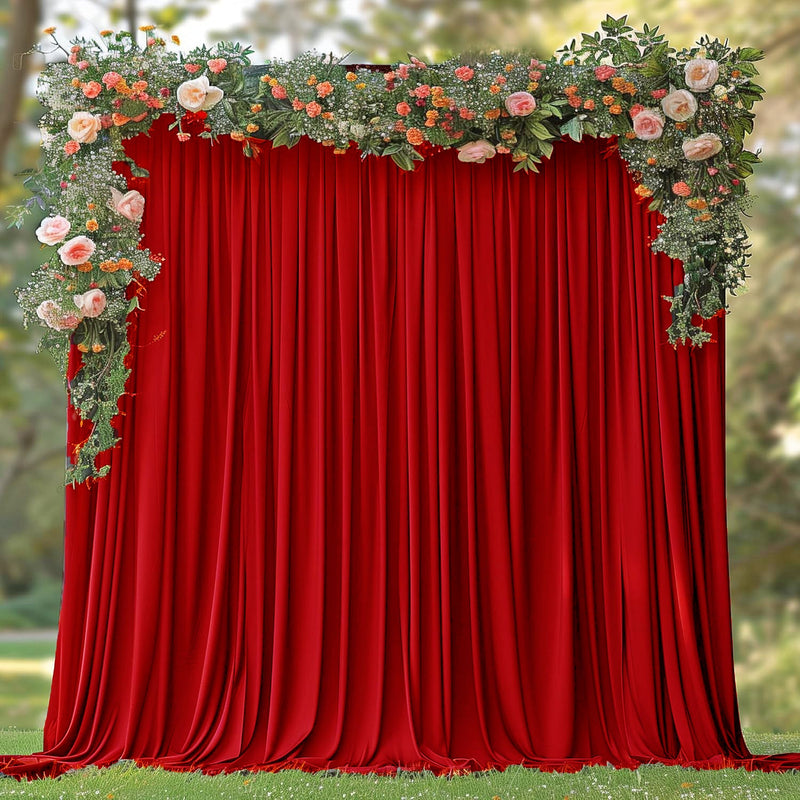 Spandex Backdrop Drape Panel 10 ft x 62 in Red