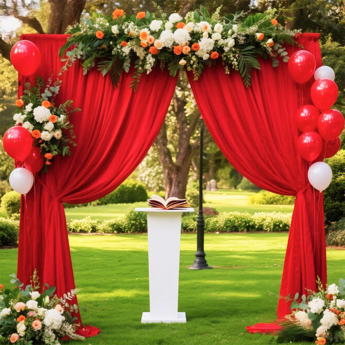 Spandex Backdrop Drape Panel 10 ft x 62 in Red