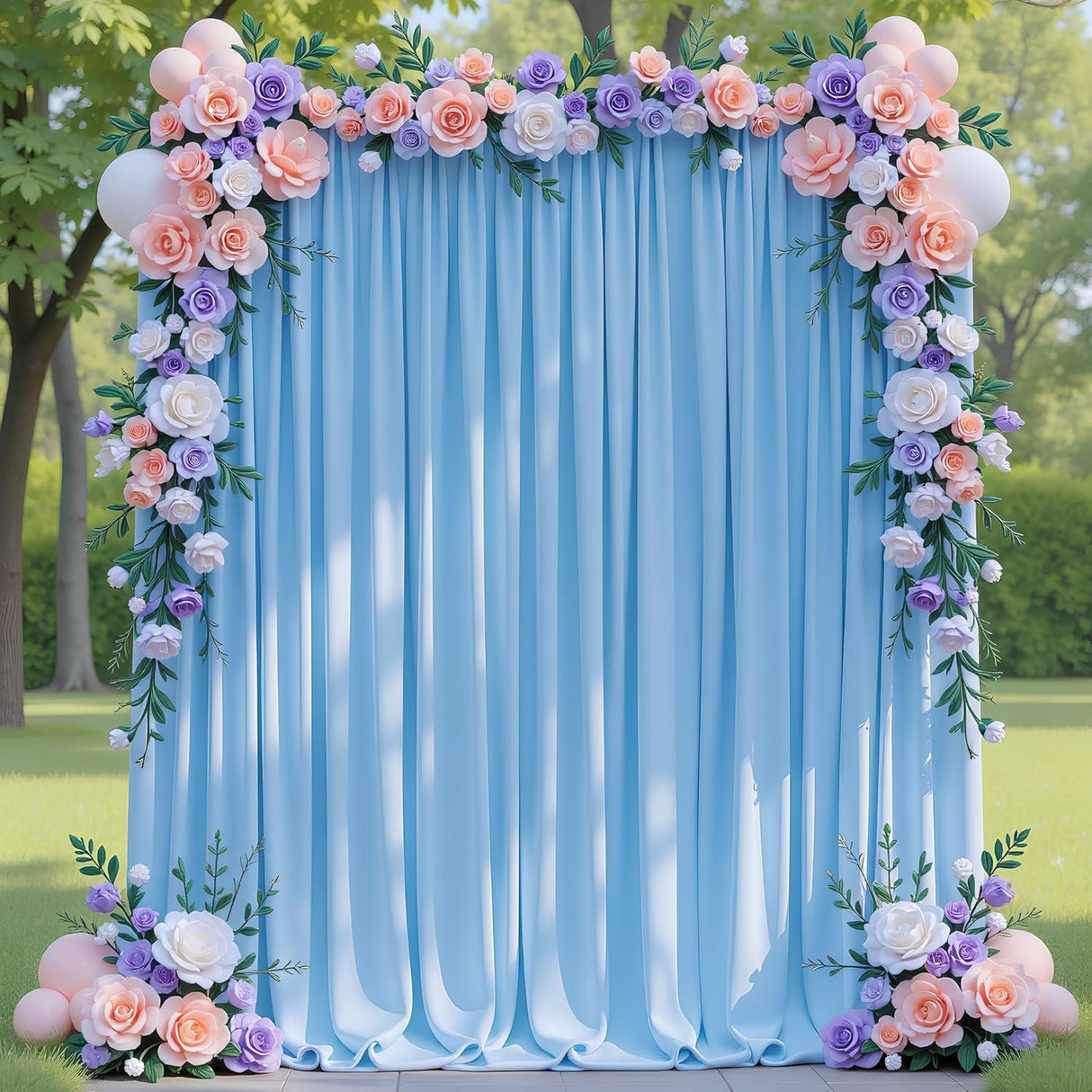 Spandex Backdrop Drape Panel 10 ft x 62 in Baby Blue