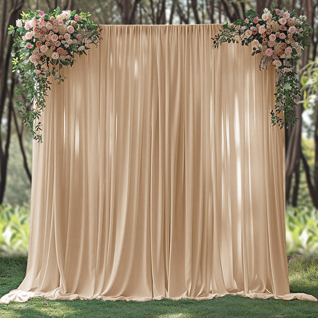 Spandex Backdrop Drape Panel 14 ft x 62 in Champagne